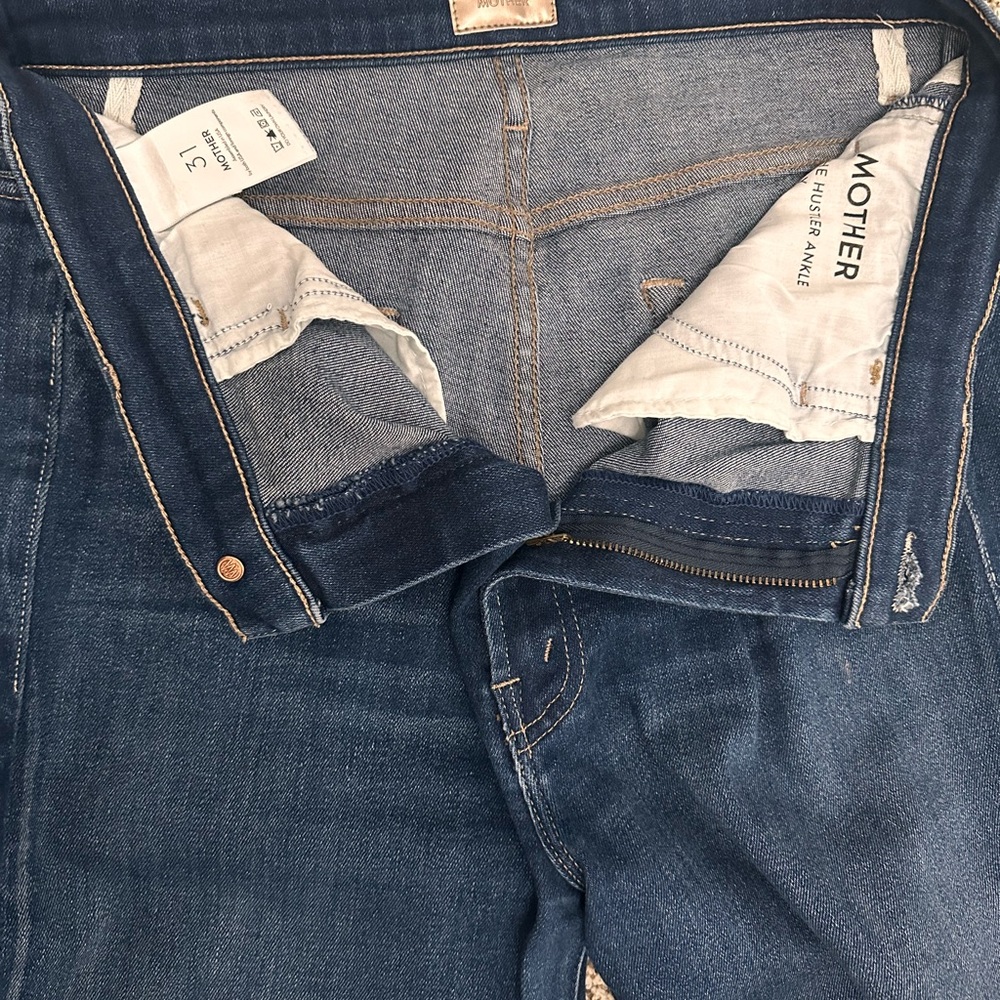 MOTHER The Hustler Ankle Fray Jeans